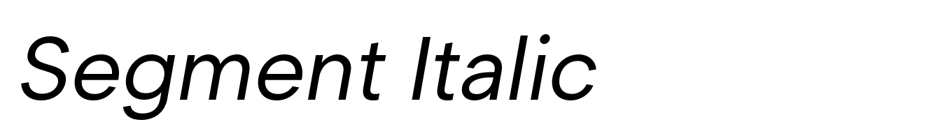 Segment Italic